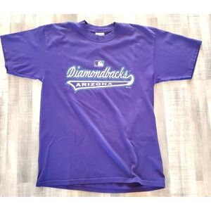 MLB Men's Arizona Diamondbacks Baseball T-Shirt Size Large Purple Vintage Y2K